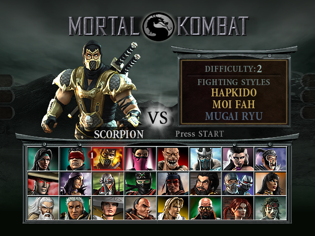 Mortal Kombat: Deception - ALL CHARACTERS AND COSTUMES / LISTA